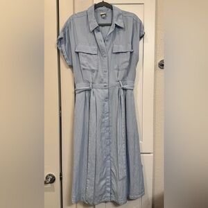 🩵 A New Day Light Blue Shirt Dress – Size M